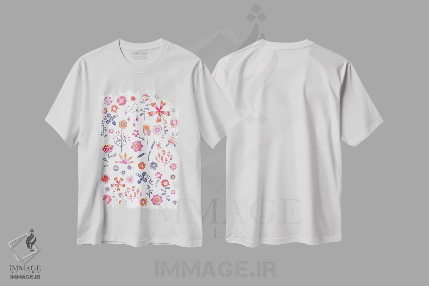 تیشرت سفید طرح دار باغ فرانکی، هنر دیجیتال اثر نیک اسکویرل | immage.ir