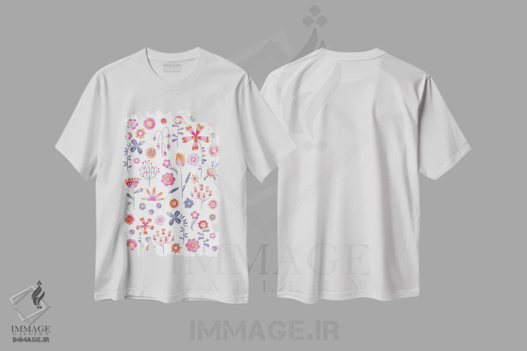 تیشرت سفید طرح دار باغ فرانکی، هنر دیجیتال اثر نیک اسکویرل | immage.ir
