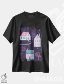 تیشرت مشکی طرح دار شب بهاری در تاونزویل، هنر دیجیتال اثر نیک اسکویرل | فروشگاه ایماژ