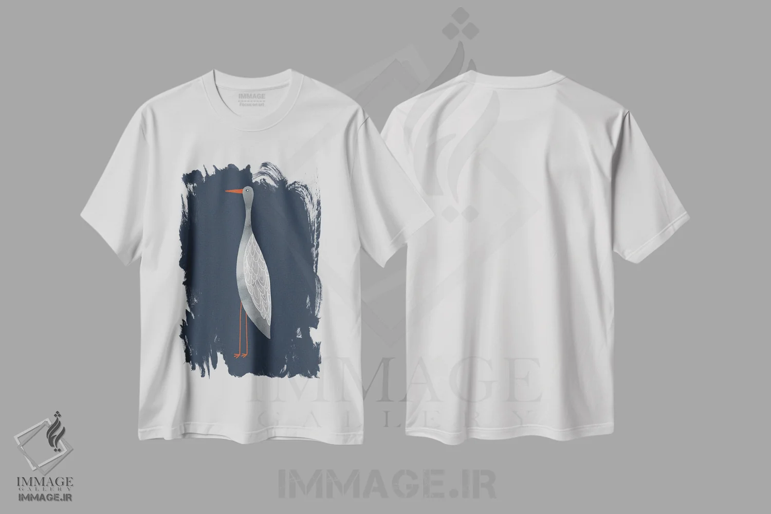 تیشرت سفید طرح دار لک لک، تزئینی اثر نیک اسکویرل | immage.ir