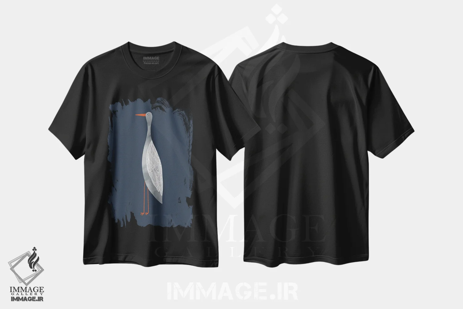 تیشرت مشکی طرح دار لک لک، تزئینی اثر نیک اسکویرل | فروشگاه ایماژ