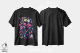 تیشرت مشکی طرح دار پرچین پاییزی تیره، هنر دیجیتال اثر نیک اسکویرل | فروشگاه ایماژ