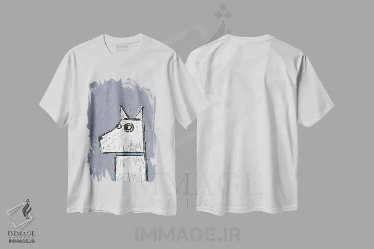 تیشرت سفید طرح دار آرتور، تزئینی اثر نیک اسکویرل | immage.ir