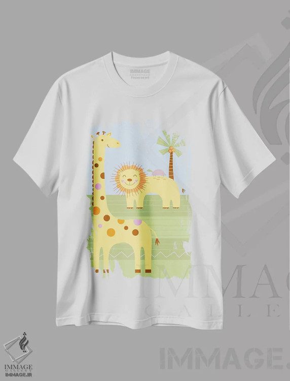 تیشرت سفید طرح دار جشنواره جنگل، هنر دیجیتال اثر نینا سوِن | immage.ir