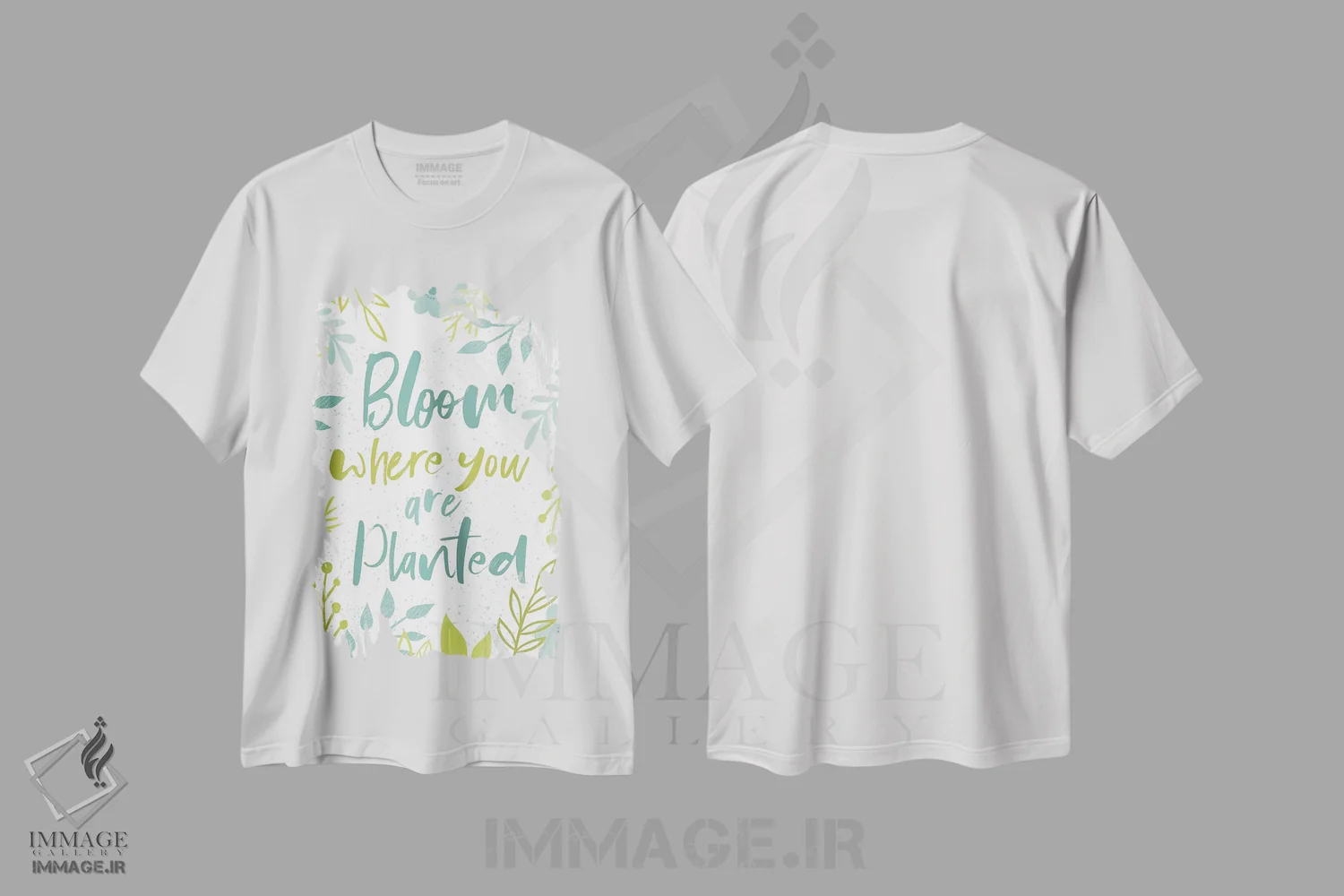 تیشرت سفید طرح دار خودت باش ۱، تایپوگرافی اثر نینا سوِن | فروشگاه ایماژ