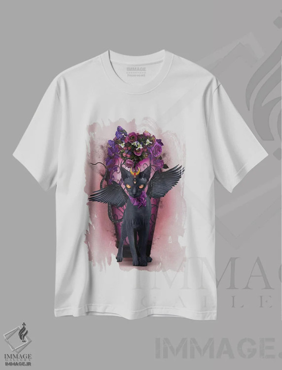 تیشرت سفید طرح دار بستت، دکوراسیون جایگزین اثر ناتالی شو | فروشگاه ایماژ