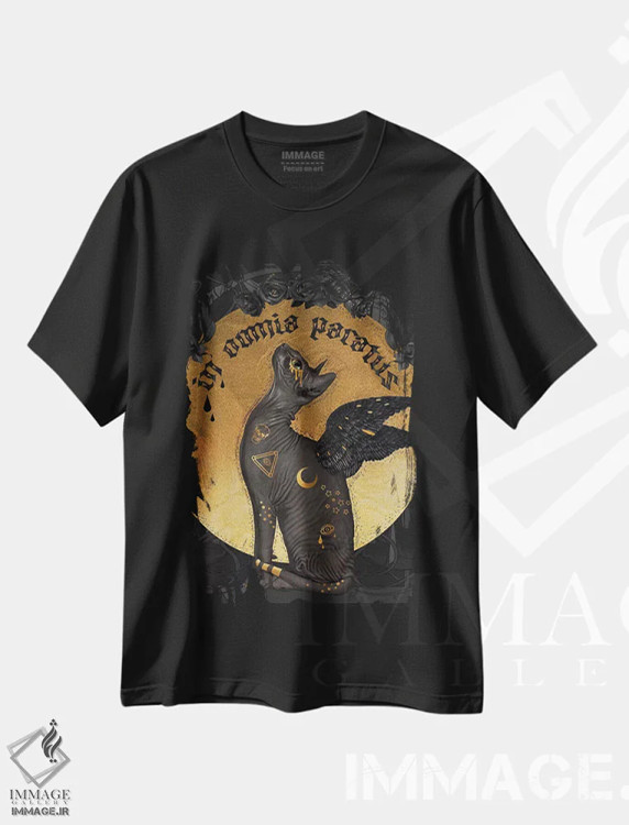 تیشرت مشکی طرح دار برای همه چیز آماده ام، دکوراسیون جایگزین اثر ناتالی شو | فروشگاه ایماژ