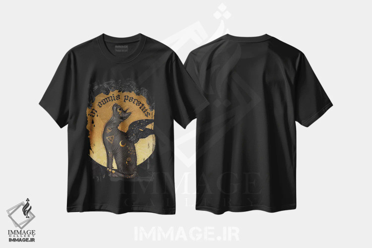 تیشرت مشکی طرح دار برای همه چیز آماده ام، دکوراسیون جایگزین اثر ناتالی شو | فروشگاه ایماژ