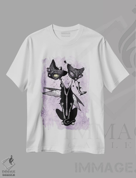 تیشرت سفید طرح دار سیامی، دکوراسیون جایگزین اثر ناتالی شو | immage.ir