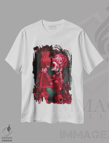تیشرت سفید طرح دار تا همیشه، هنر فاخر معاصر اثر ناتالی شو | فروشگاه ایماژ