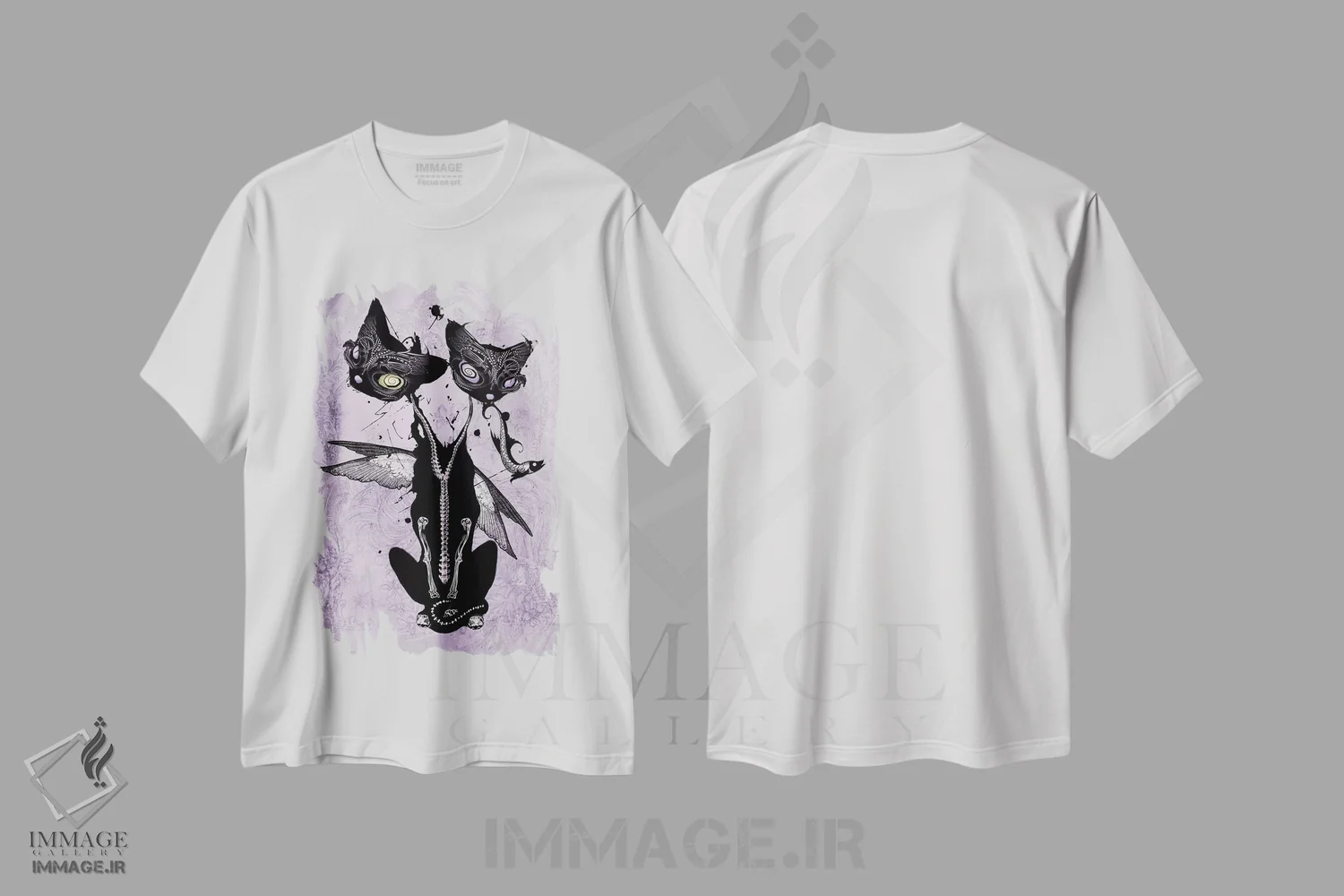 تیشرت سفید طرح دار سیامی، دکوراسیون جایگزین اثر ناتالی شو | immage.ir