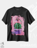 تیشرت مشکی طرح دار کاکتوس گلدار، دکور معاصر اثر ناتالی مک | فروشگاه ایماژ