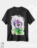 تیشرت مشکی طرح دار بنفشه بنفش II، دکور معاصر اثر ناتالی مک | immage.ir