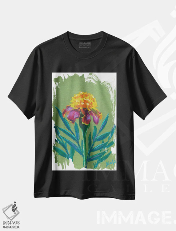 تیشرت مشکی طرح دار ساحل لاگونا، دکور معاصر اثر ناتالی مک | فروشگاه ایماژ