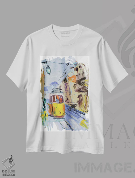 تیشرت سفید طرح دار ونیز II، دکور معاصر اثر ناتالی مک | فروشگاه ایماژ