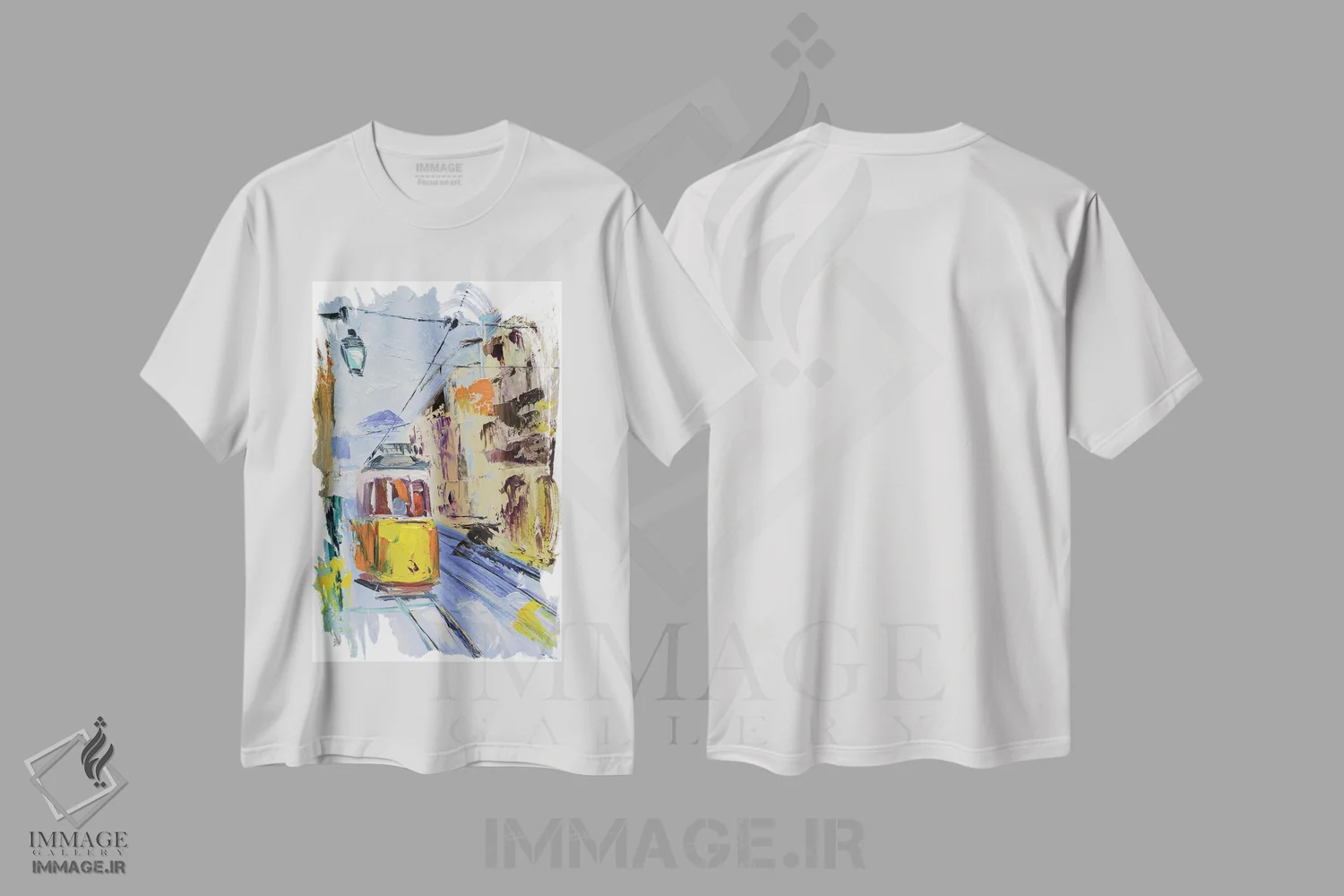 تیشرت سفید طرح دار ونیز II، دکور معاصر اثر ناتالی مک | فروشگاه ایماژ