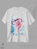 تیشرت سفید طرح دار عروس دریایی، مدیوم اثر ناتالی مک | immage.ir