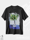 تیشرت مشکی طرح دار درخت لیمو، تزئینی اثر ناتالی مک | فروشگاه ایماژ