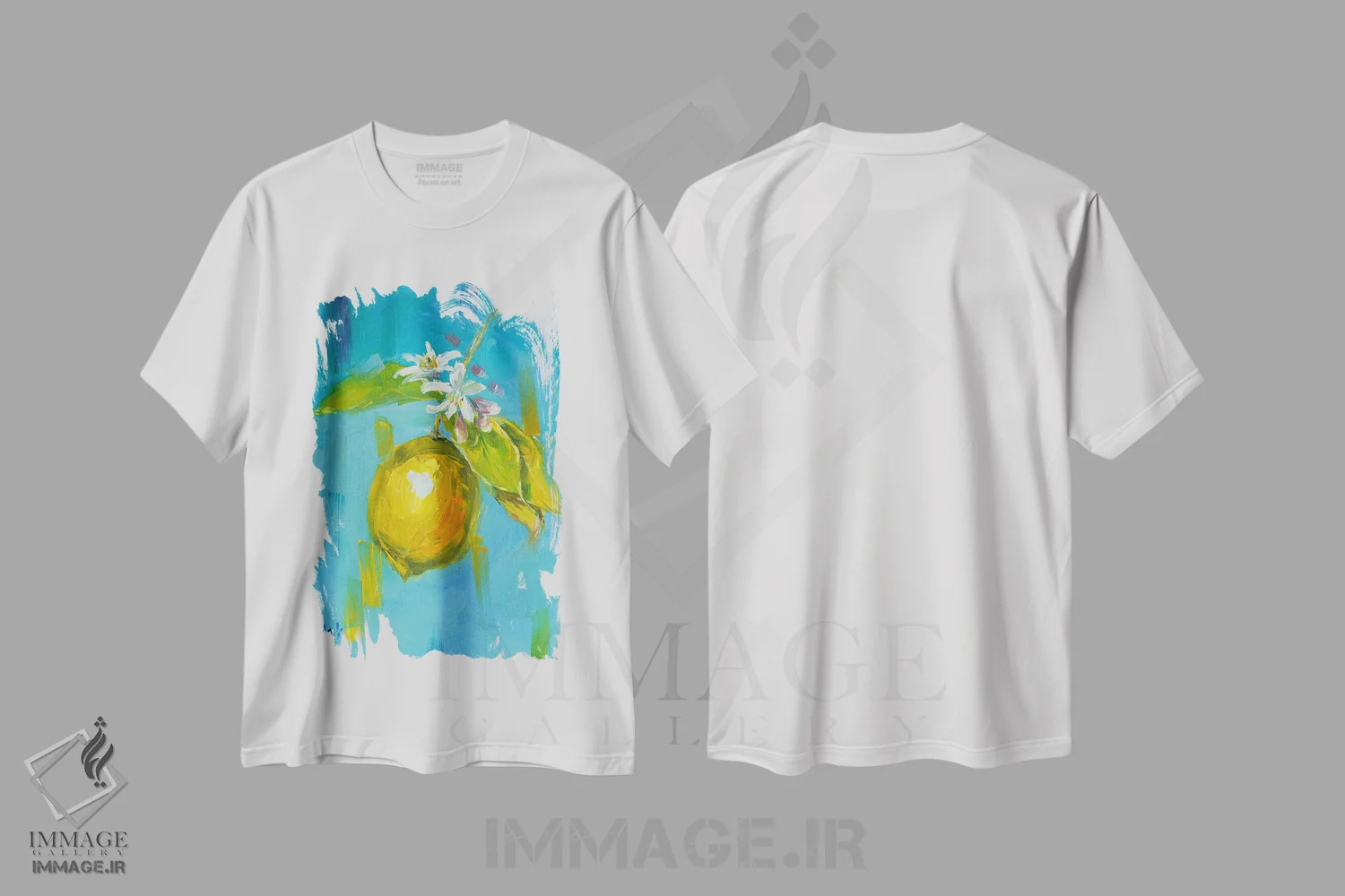 تیشرت سفید طرح دار لیمو ۲، مدیوم اثر ناتالی مک | immage.ir