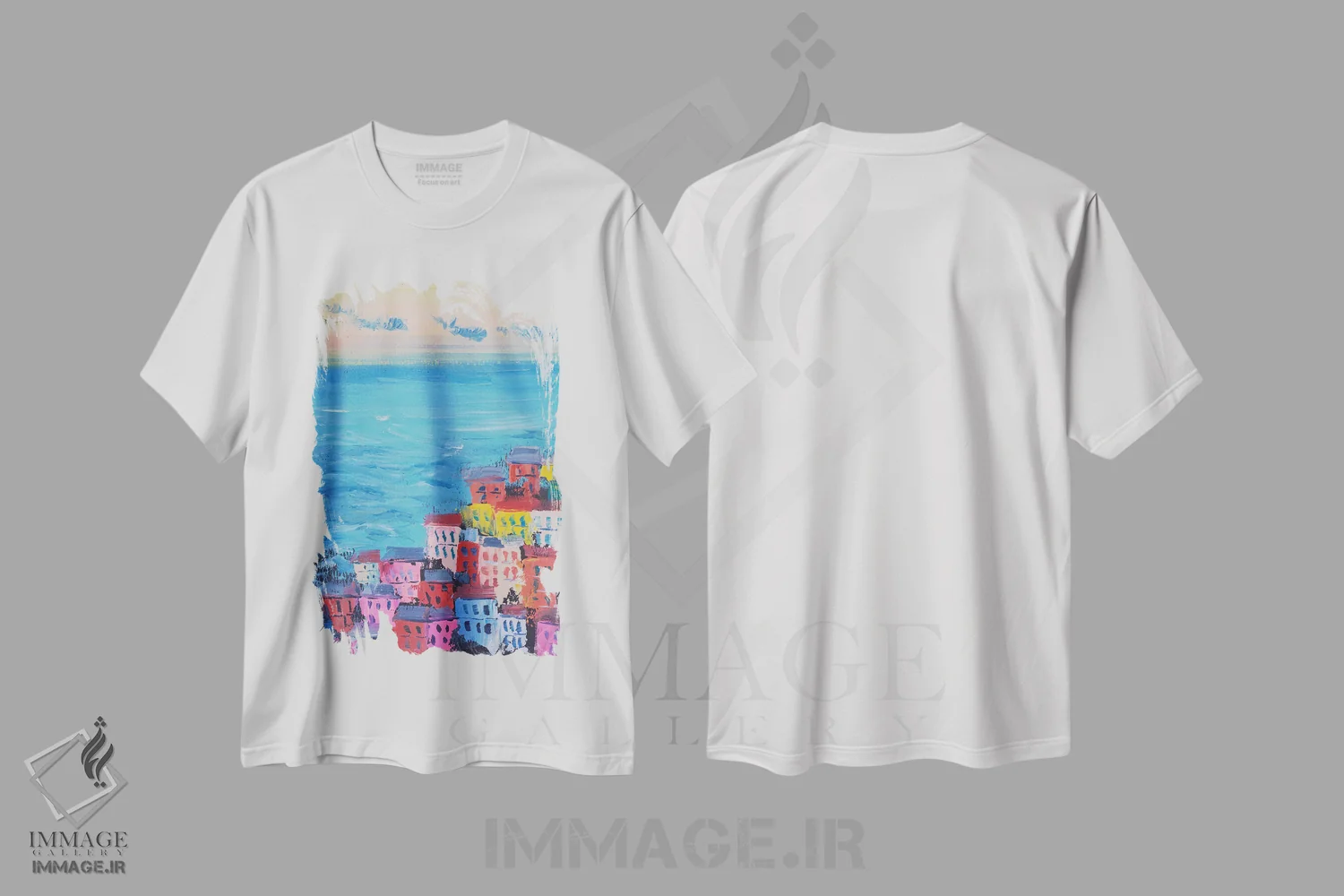 تیشرت سفید طرح دار پوزیتانو، دکور ساحلی اثر ناتالی مک | immage.ir