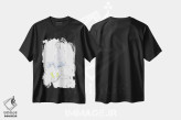تیشرت مشکی طرح دار طرح دخترانه، دست نقاشی و طراحی دستی اثر ناتالی مک | فروشگاه ایماژ