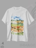 تیشرت سفید طرح دار نقاشی کرواسی، مدیوم اثر ناتالی مک | immage.ir