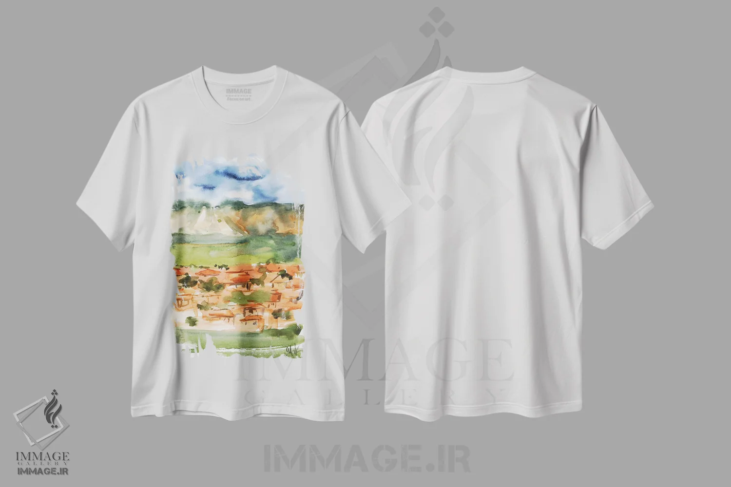 تیشرت سفید طرح دار نقاشی کرواسی، مدیوم اثر ناتالی مک | immage.ir