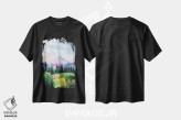 تیشرت مشکی طرح دار منظره نشویل، تزئینی اثر ناتالی مک | immage.ir