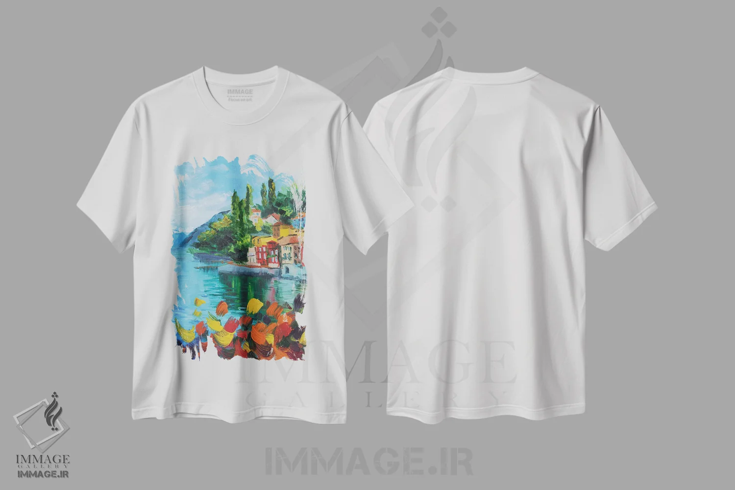 تیشرت سفید طرح دار صبح در پوزیتانو، مدیوم اثر ناتالی مک | فروشگاه ایماژ