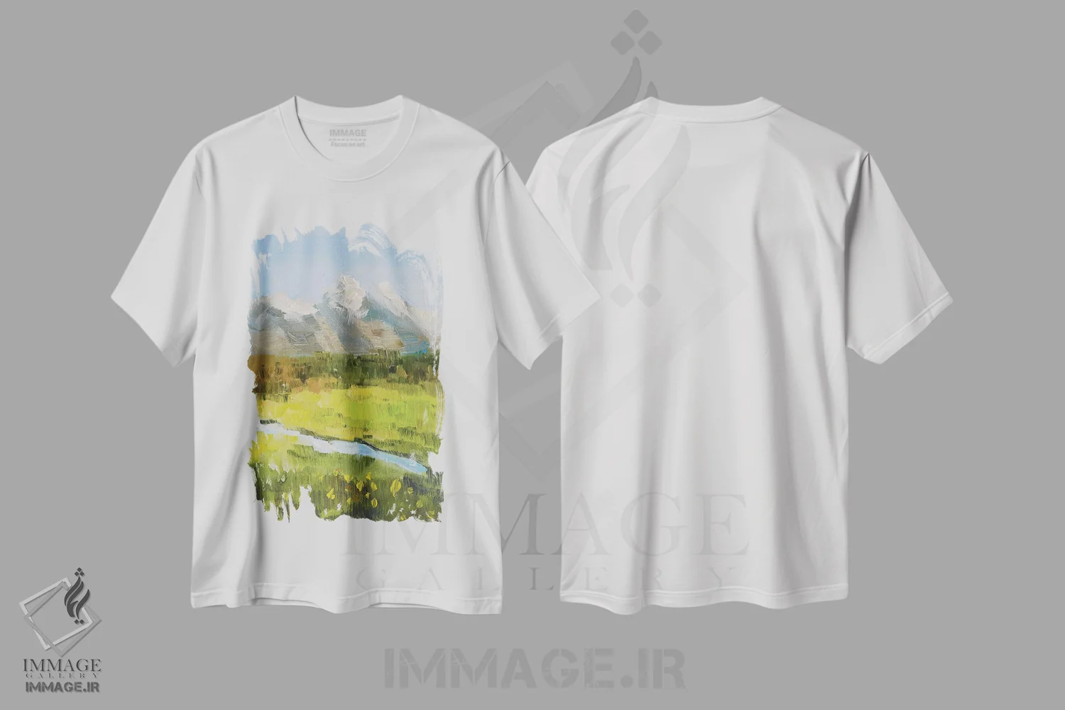 تیشرت سفید طرح دار بهار در گرند تتون، مدیوم اثر ناتالی مک | فروشگاه ایماژ