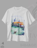 تیشرت سفید طرح دار ونیز شماره ۲، تزئینی اثر ناتالی مک | immage.ir