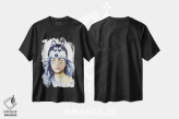 تیشرت مشکی طرح دار زن گرگ نما، تزئینی اثر ناتالی مک | immage.ir