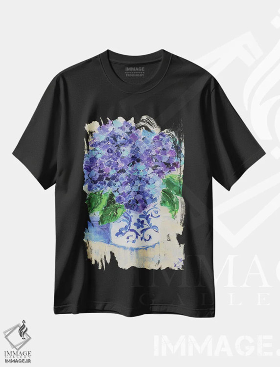 تیشرت مشکی طرح دار ادریسی شماره ۳، دکور معاصر اثر ناتالی مک | immage.ir