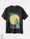 تیشرت مشکی طرح دار سراسر کهکشان، هنر فاخر معاصر اثر نیل تامپسون | فروشگاه ایماژ