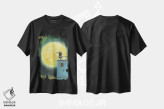 تیشرت مشکی طرح دار سراسر کهکشان، هنر فاخر معاصر اثر نیل تامپسون | فروشگاه ایماژ