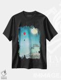 تیشرت مشکی طرح دار بازگشت ۱، هنر فاخر معاصر اثر نیل تامپسون | immage.ir