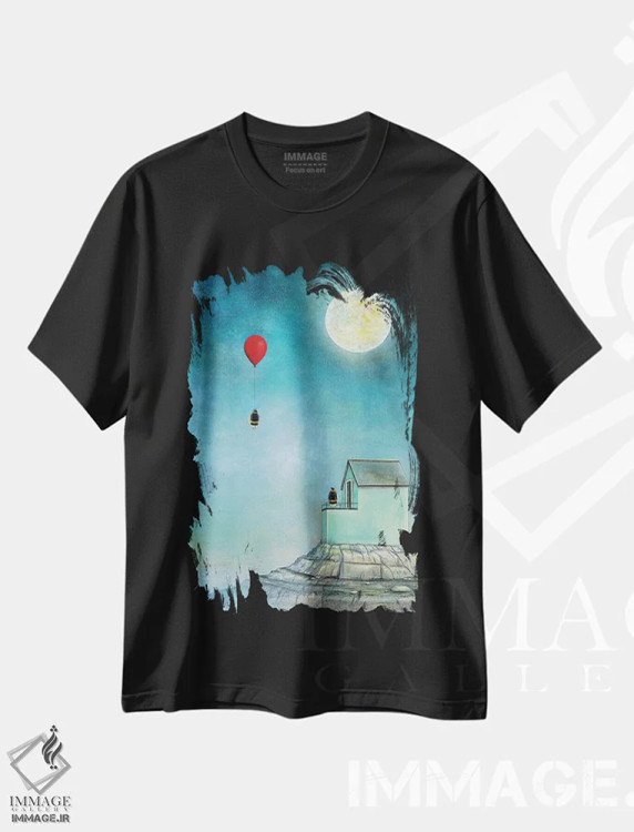 تیشرت مشکی طرح دار بازگشت ۱، هنر فاخر معاصر اثر نیل تامپسون | immage.ir