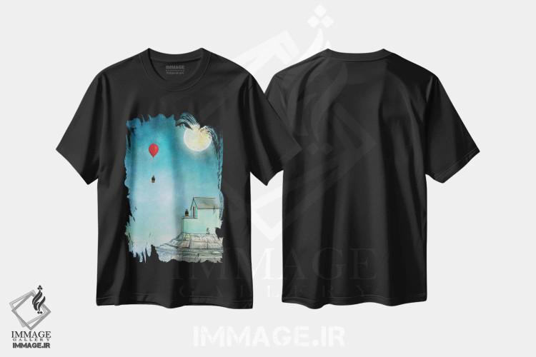 تیشرت مشکی طرح دار بازگشت ۱، هنر فاخر معاصر اثر نیل تامپسون | immage.ir