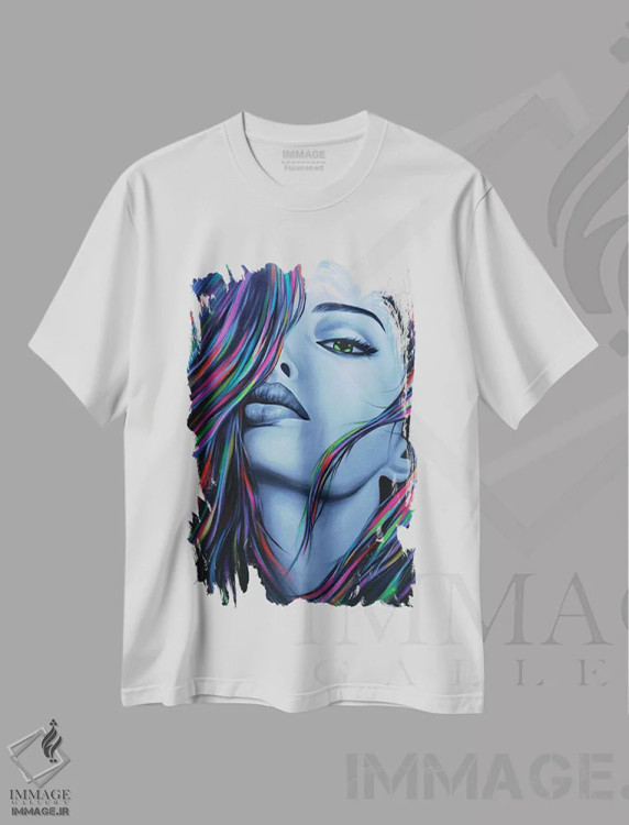 تیشرت سفید طرح دار ام آی ای، دکوراسیون جایگزین اثر ناتمیر لورا | فروشگاه ایماژ