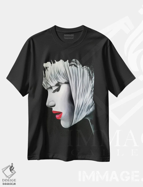 تیشرت مشکی طرح دار بَنگز، دکوراسیون جایگزین اثر ناتمیر لورا | immage.ir