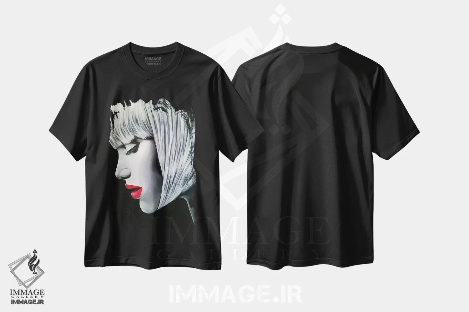 تیشرت مشکی طرح دار بَنگز، دکوراسیون جایگزین اثر ناتمیر لورا | immage.ir