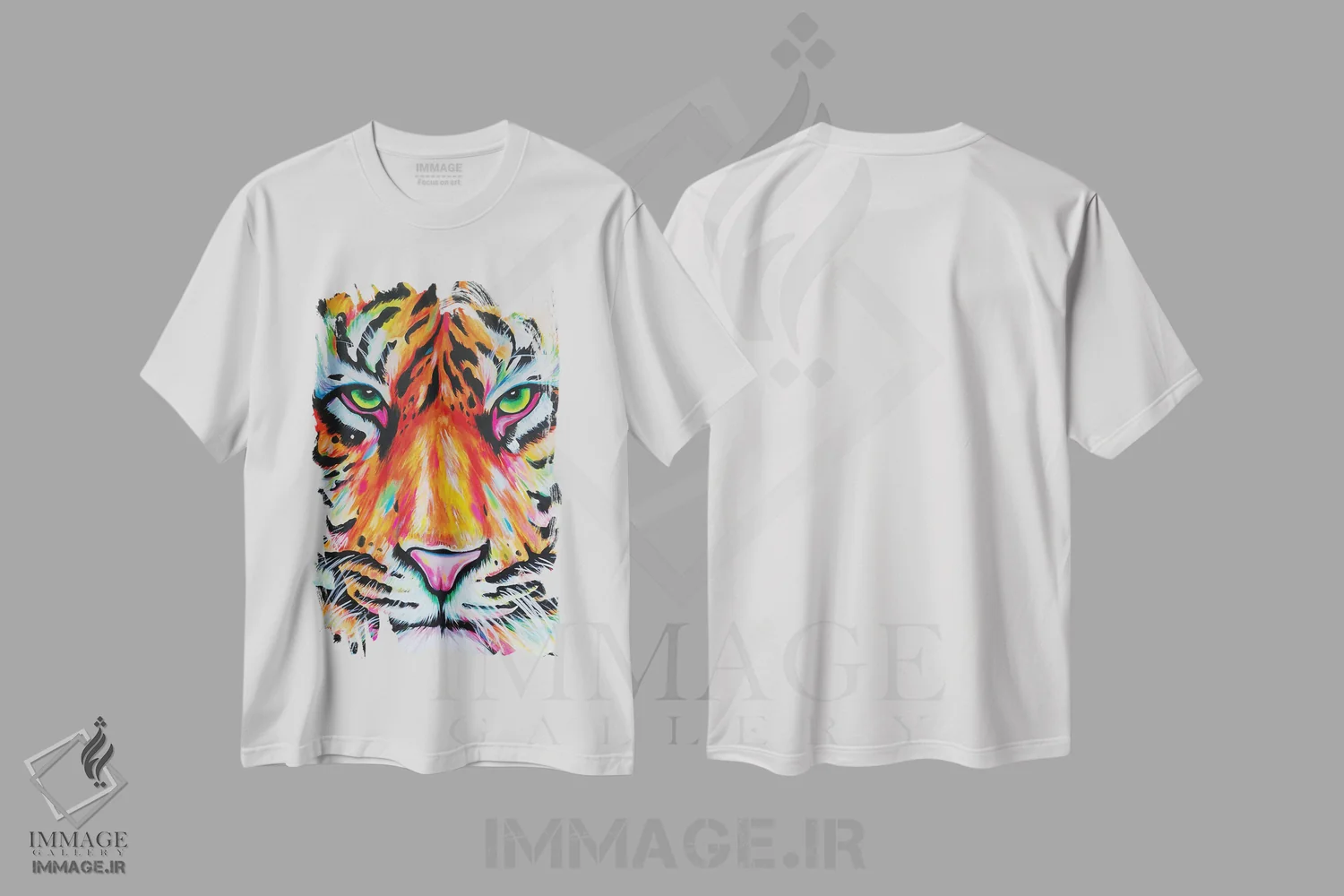 تیشرت سفید طرح دار حیات وحش، دکوراسیون جایگزین اثر ناتمیر لورا | immage.ir
