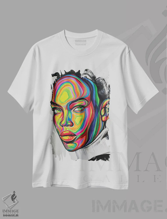 تیشرت سفید طرح دار سرنوشت ساز، دکوراسیون جایگزین اثر ناتمیر لورا | فروشگاه ایماژ