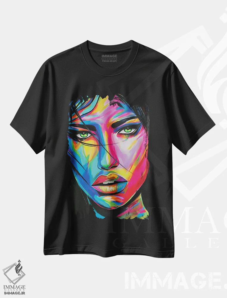تیشرت مشکی طرح دار افسونگر، دکوراسیون جایگزین اثر ناتمیر لورا | فروشگاه ایماژ