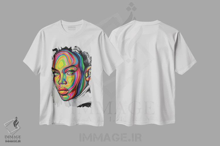 تیشرت سفید طرح دار سرنوشت ساز، دکوراسیون جایگزین اثر ناتمیر لورا | فروشگاه ایماژ