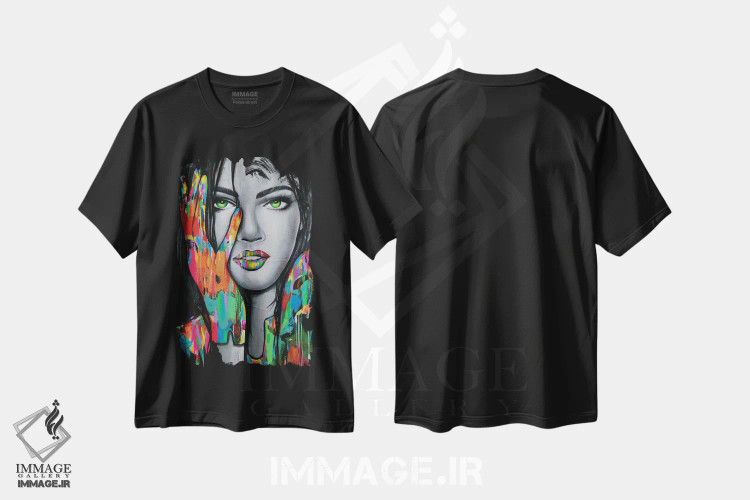 تیشرت مشکی طرح دار دختر درخشان، دکوراسیون جایگزین اثر ناتمیر لورا | immage.ir
