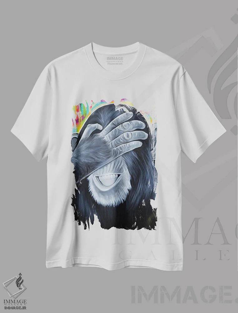 تیشرت سفید طرح دار میزارو، دکوراسیون جایگزین اثر ناتمیر لورا | فروشگاه ایماژ