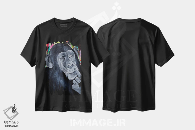 تیشرت مشکی طرح دار ایوازارو، دکوراسیون جایگزین اثر ناتمیر لورا | فروشگاه ایماژ