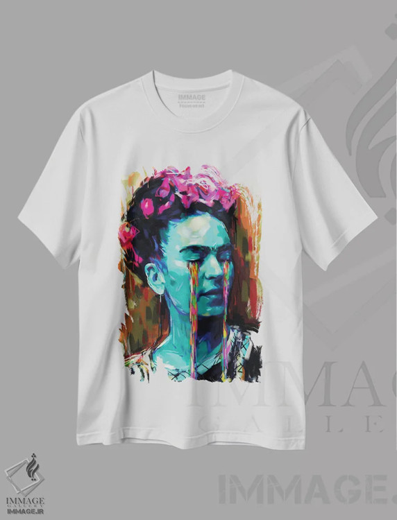 تیشرت سفید طرح دار فریدا کالو، دکوراسیون جایگزین اثر ناتمیر لورا | immage.ir