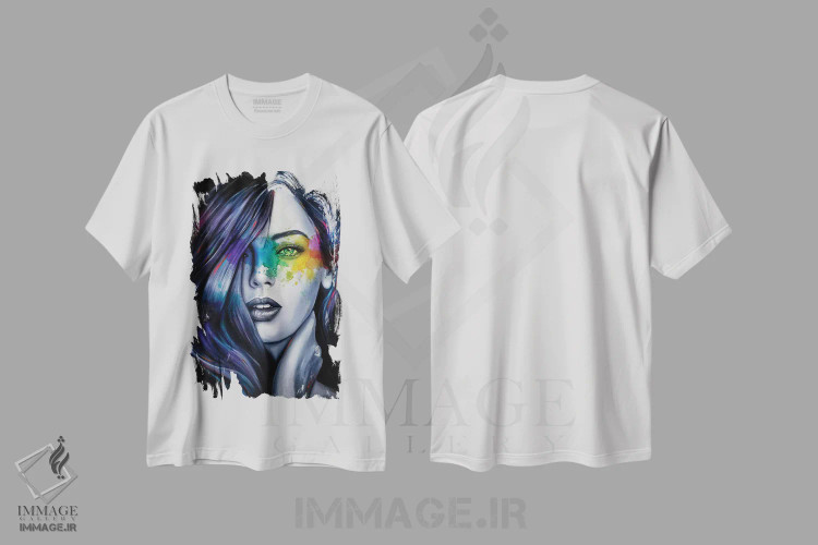 تیشرت سفید طرح دار ۵۶، دکور معاصر اثر ناتمیر لورا | فروشگاه ایماژ